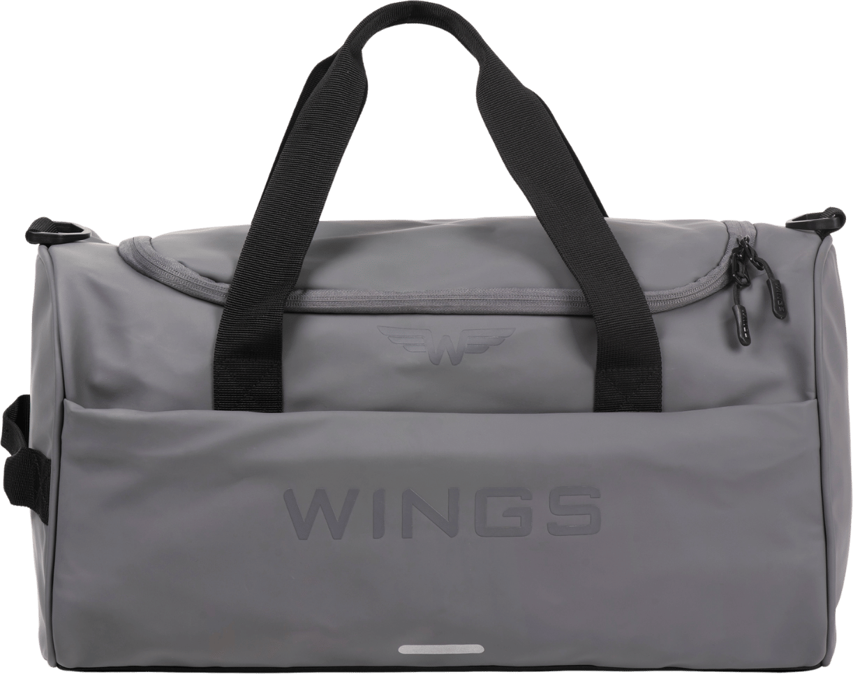 Šedá cestovná koženková taška WINGS STORK 1818 STORK, Torba podręczna Wings, GREY Veľkosť: ONE SIZE