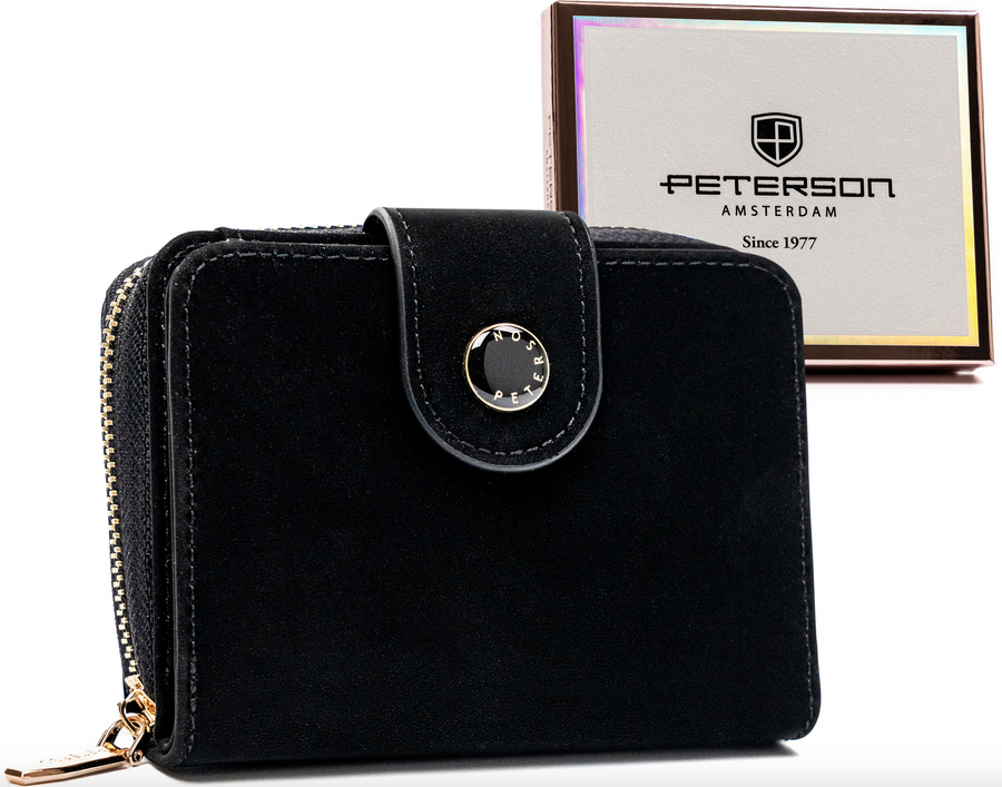 Peterson čierna malá peňaženka Y656 PTN 014-WEI Veľkosť: ONE SIZE