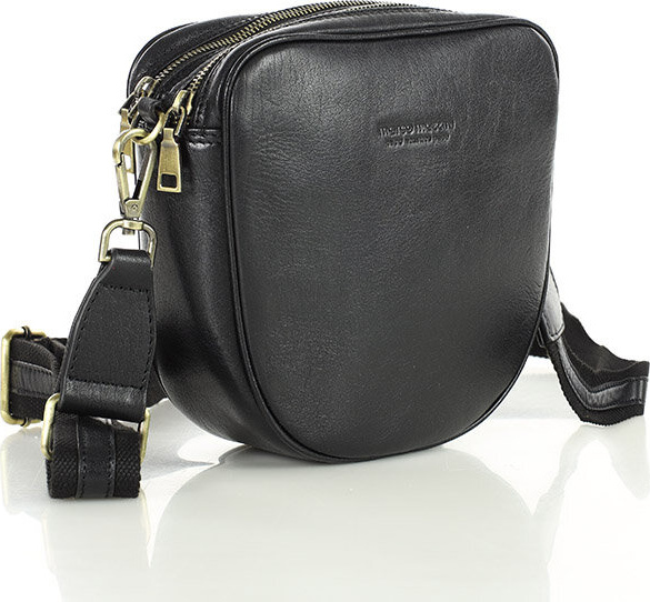 MARCO MAZZINI Čierna crossbody s dvoma priehradkami (L230) Veľkosť: ONE SIZE