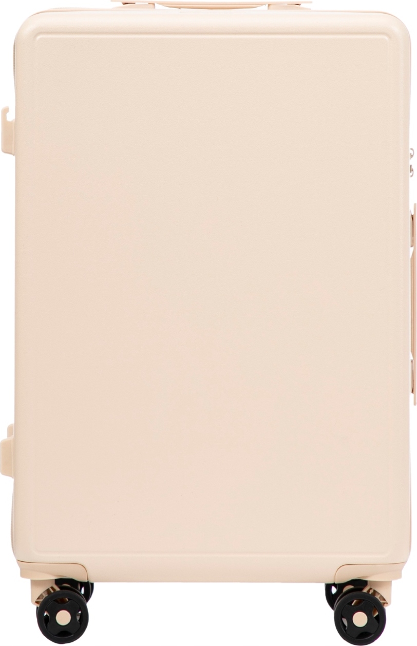 Béžový príručný kufor 55x45x25 WINGS BUNTING WINGS CABIN TRAVEL SUITCASE S MALÝ na 4 kolieskach TVRDÁ ĽAHKÁ BATOŽINA ABS Veľkosť: S