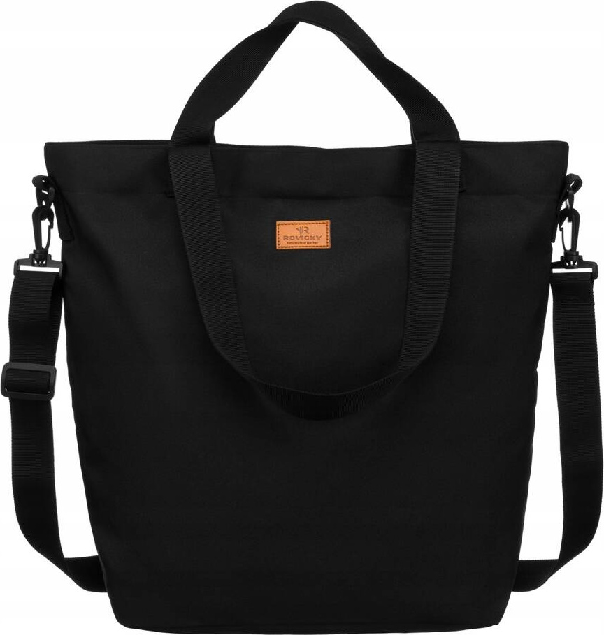 Rovicky Čierna textilná shopper kabelka R-TZ15605 Veľkosť: ONE SIZE