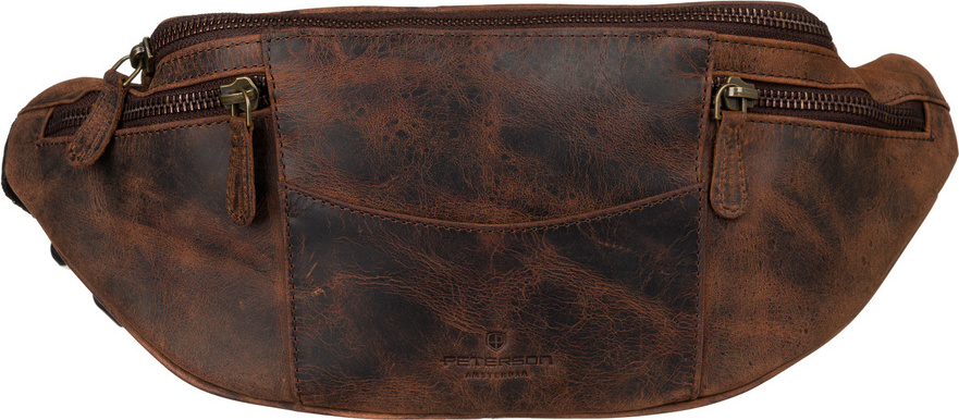 Peterson Pánska kožená ľadvinka - hnedá PTN 2507-H Veľkosť: ONE SIZE
