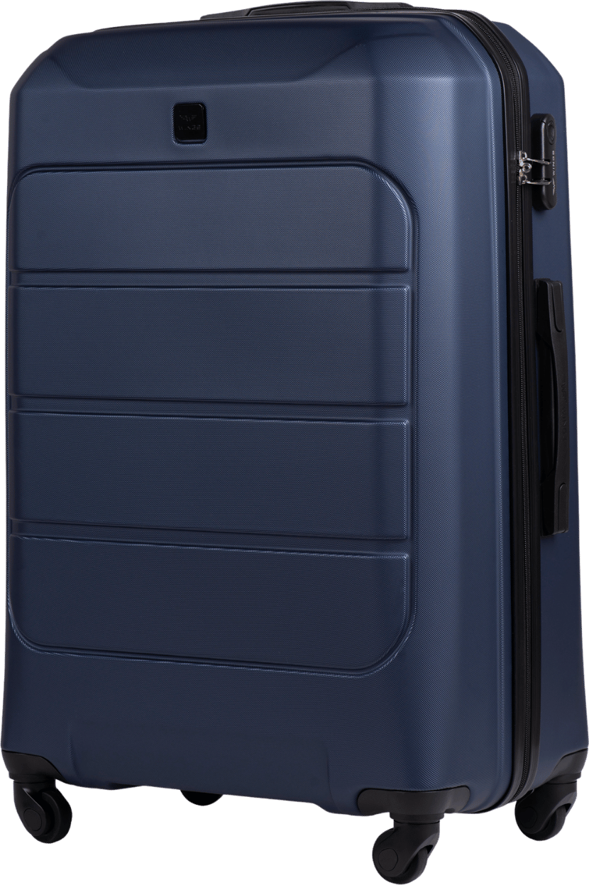 Tmavo modrý veľký cestovný kufor WINGS GANNET GAN01 GANNET, Walizka duża ABS+ L Wings, BLUE Veľkosť: L