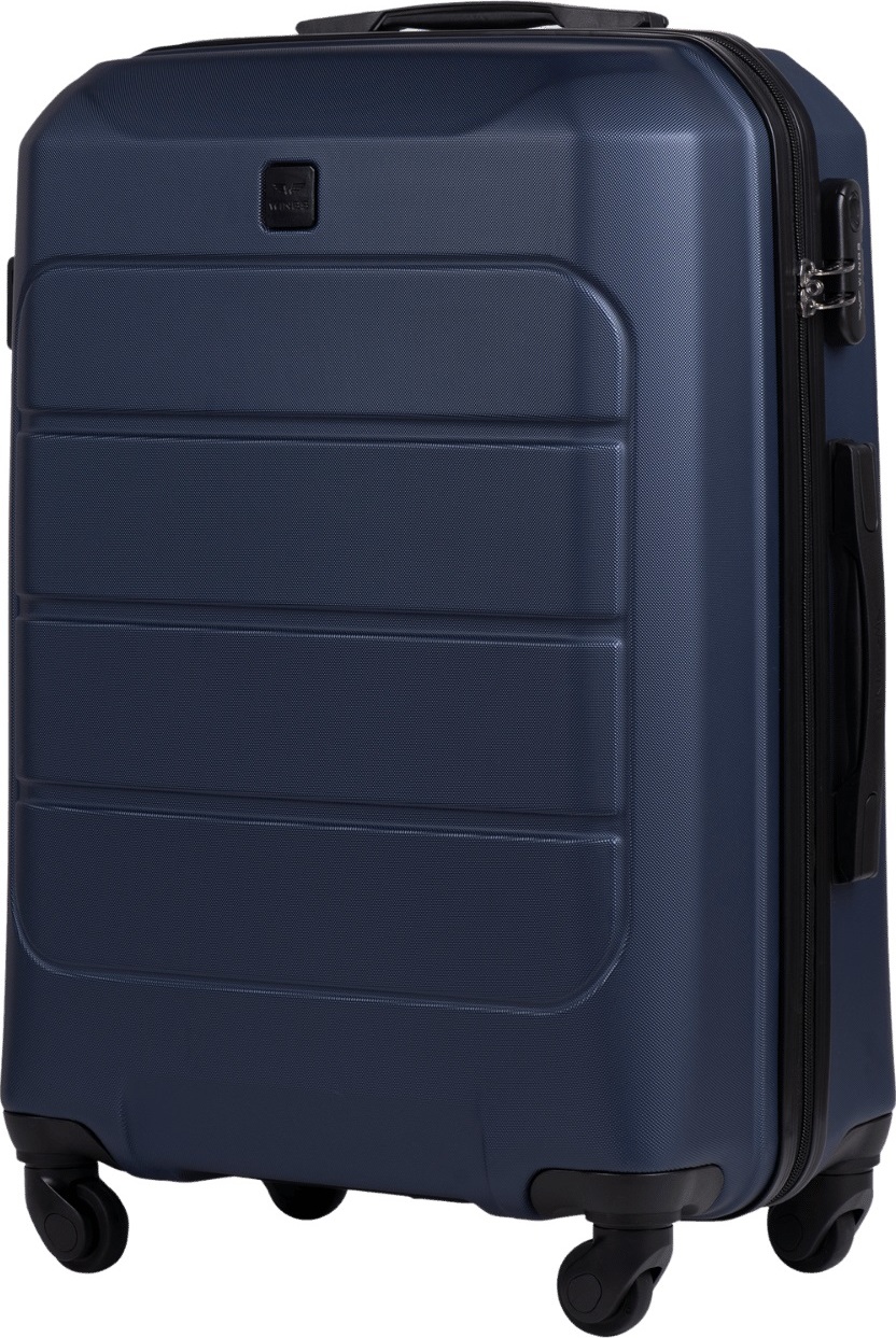 Tmavo modrý stredne veľký cestovný kufor WINGS GANNET GAN01 GANNET, Walizka średnia ABS+ M Wings, BLUE Veľkosť: M