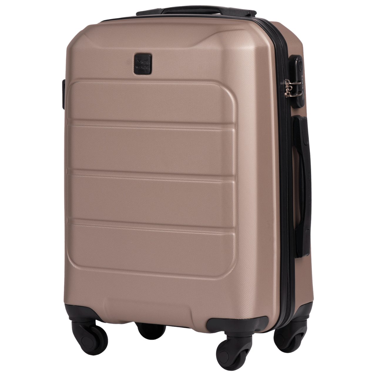 Šampanský kabínový kufor 55x40x20 KRÍDLA GANNET GAN01 GANNET, Walizka kabinowa ABS+ S Wings, CHAMPAGNE Veľkosť: S