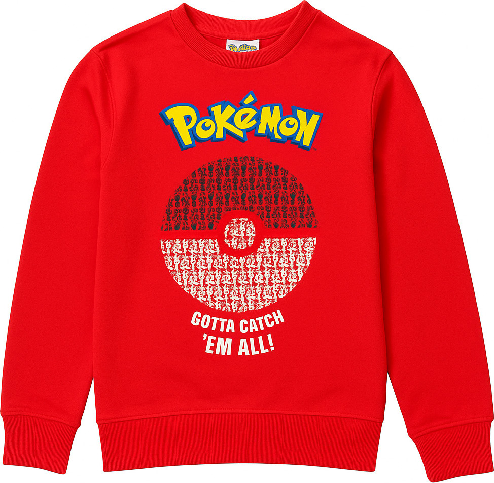 Červená pánska mikina Pokemon Veľkosť: M