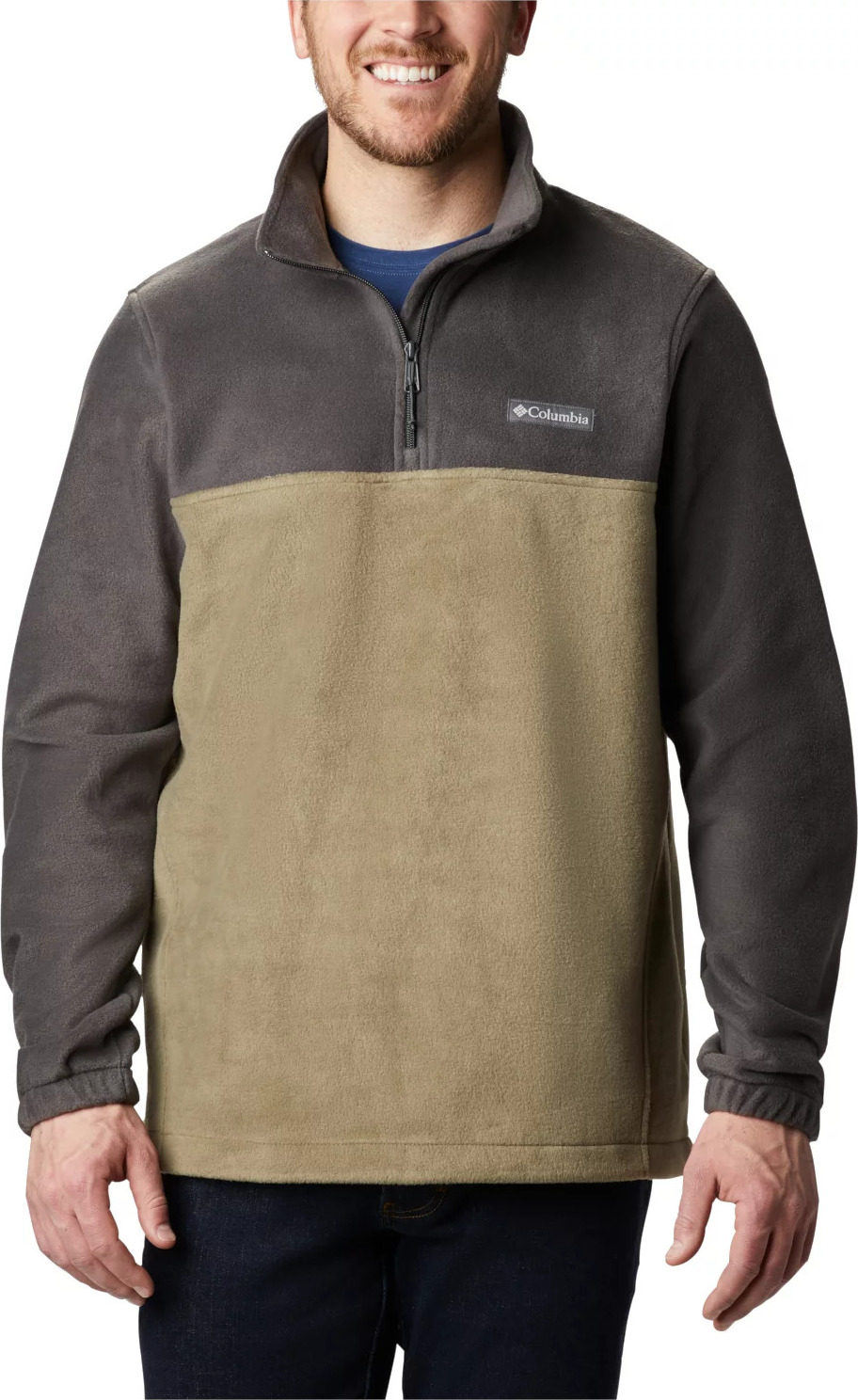 Khaki pánska fleecová mikina Columbia Steens Mountain Half Zip Fleece 1620191018 Veľkosť: M