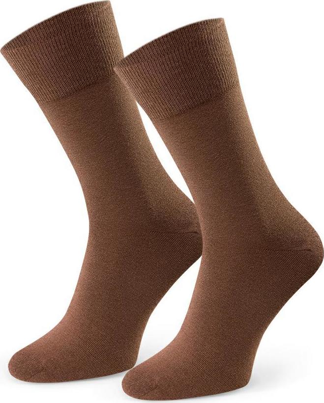 Hnedé pánske ponožky Art. 056 I087, BROWN- PRESSURE FREE Veľkosť: 42/44
