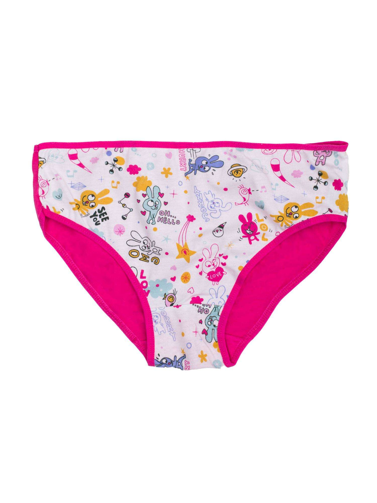 Bielo-fuchsiové dievčenské nohavičky s farebnou potlačou BR-MT-6867-white-pink Veľkosť: 116/122