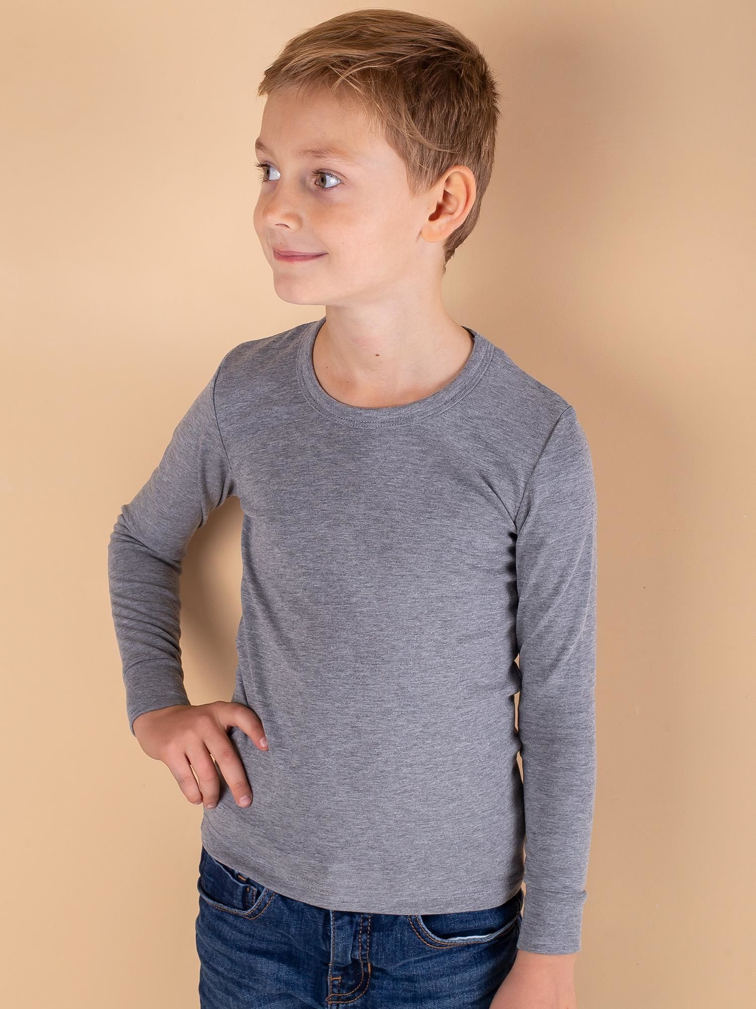 Šedé chlapčenské termo tričko BR-BZ-847.06X-gray Veľkosť: 110/116