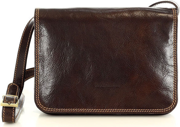 MARCO MAZZINI coffee hnedá crossbody kabelka l178e Veľkosť: ONE SIZE