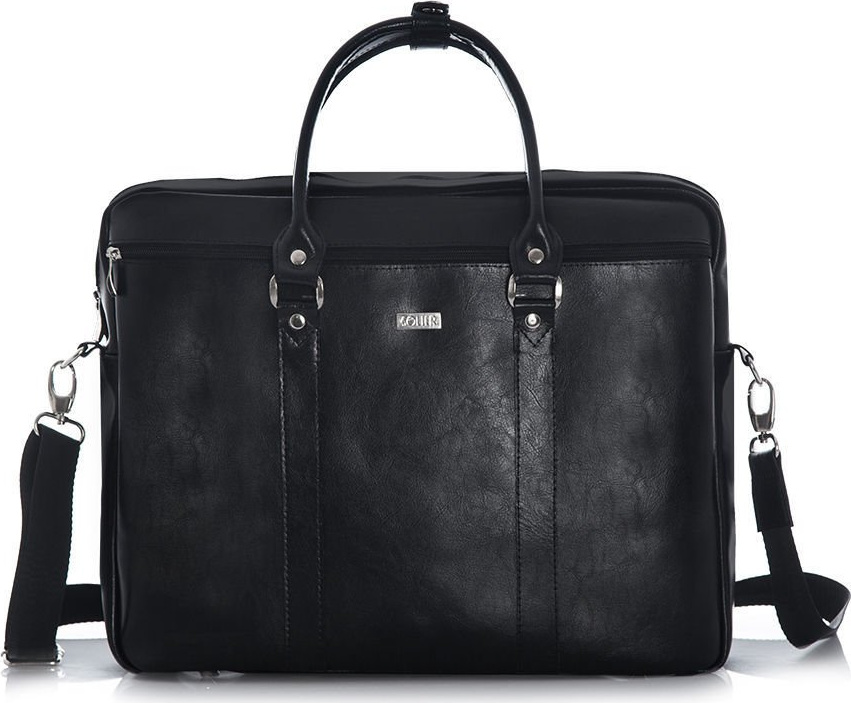 Kožená čierna taška Solier (SL03 BLACK) Veľkosť: ONE SIZE