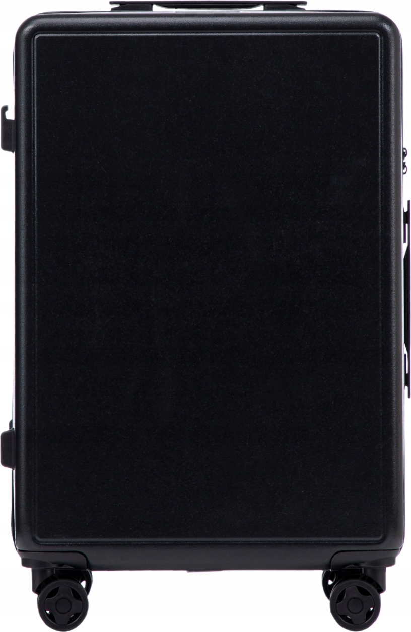 Čierny stredne veľký cestovný kufor WINGS BUNTING WINGS Średnia WALIZKA PODRÓŻNA BAGAŻ na 4 kôłkach WAKACJE TWARDA ABS XL Veľkosť: M
