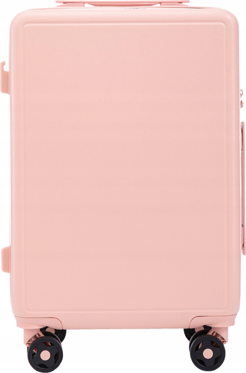 Svetle ružový kabinový cestovný kufor 55x45x25 WINGS BUNTING WINGS Kufor SMALL S TRAVEL na 4 kolesách KABÍNA TVRDÁ BATOŽINA ABS Veľkosť: S