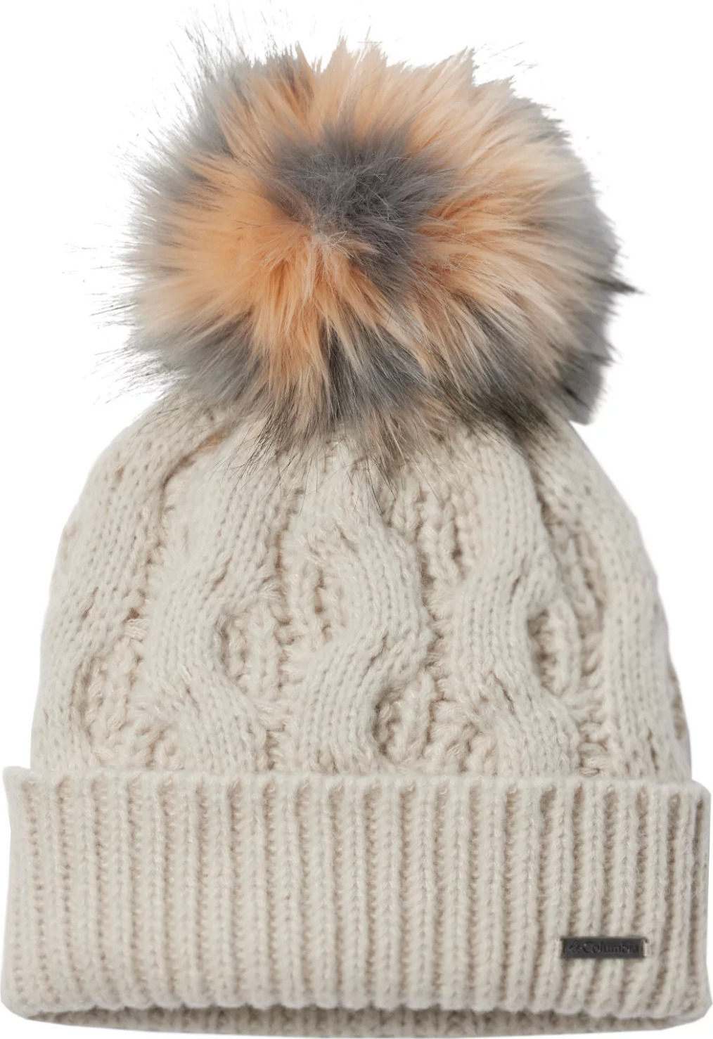 Smotanová dámska čiapka Columbia Boundless Days Cable Knit Pom Beanie 2092641278 Veľkosť: ONE SIZE
