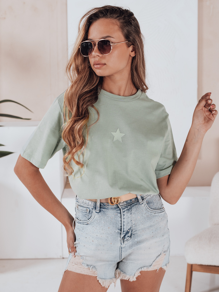 Svetlomodré dámske džínsové šortky so zirkónmi LIKE A STAR SY0472 Veľkosť: S