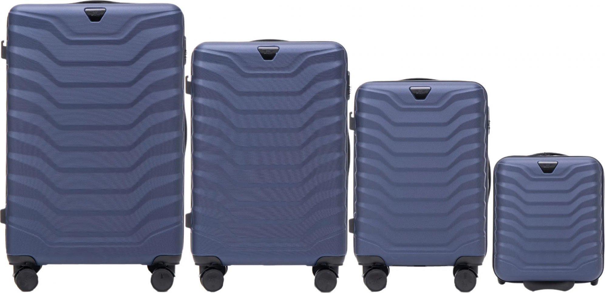 Tmavomodrá 4dielna sada kufrov PEAFOWL PEA01, Set of 4 suitcases (L, M, S, XXS) Wings, Blue Veľkosť: Sada kufrov