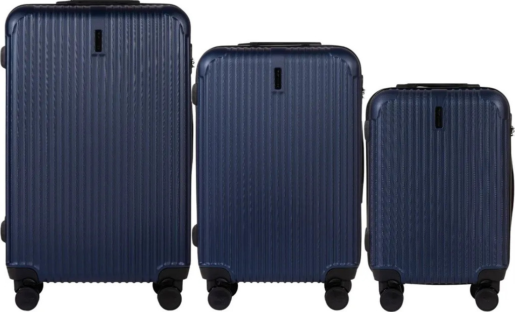 Tmavomodrá sada cestovných kufrov EGRET TR059, (L,M,S) Wings, Dark Blue Veľkosť: Sada kufrov