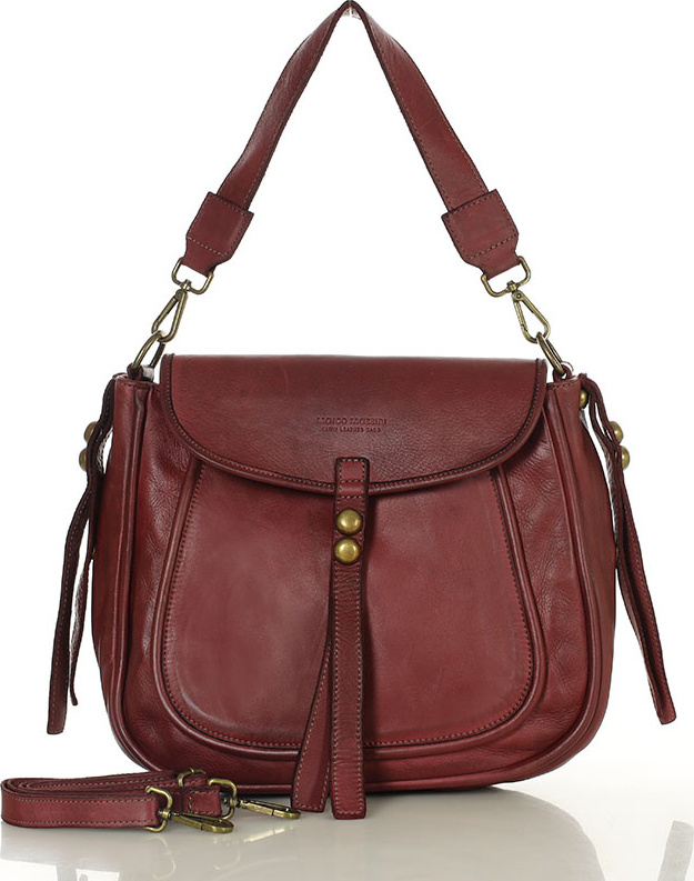 Marco Mazzini vínová kožená taška (v67g) Veľkosť: ONE SIZE