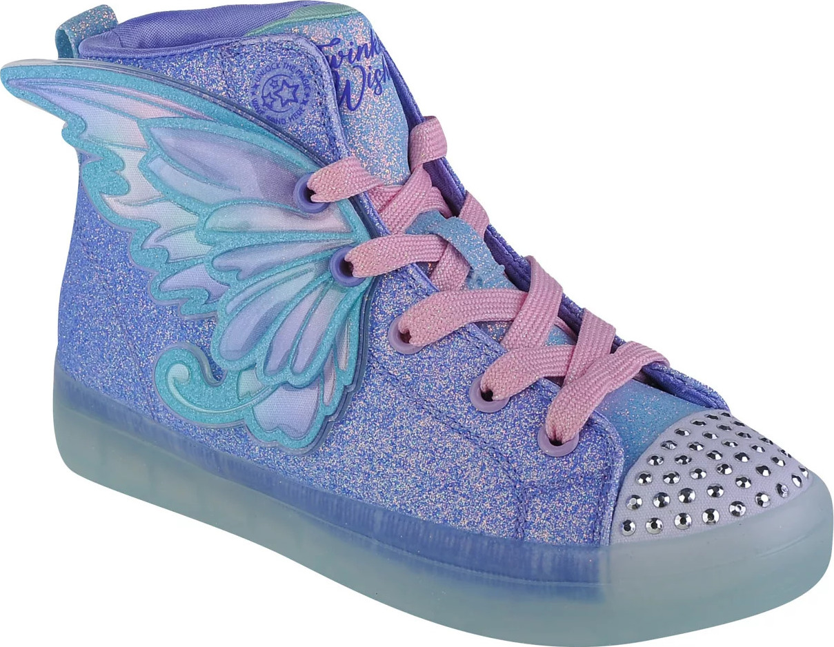 Modré trblietavé svietiace tenisky Skechers Twi-Lites 2.0-Twinkle Wishes 314350L-LBMT Veľkosť: 32