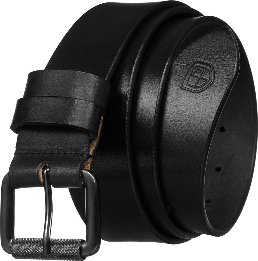 Peterson Čierny pánsky kožený opasok s klasickou sponou PTN LTP-BUF BLACK Veľkosť: 105