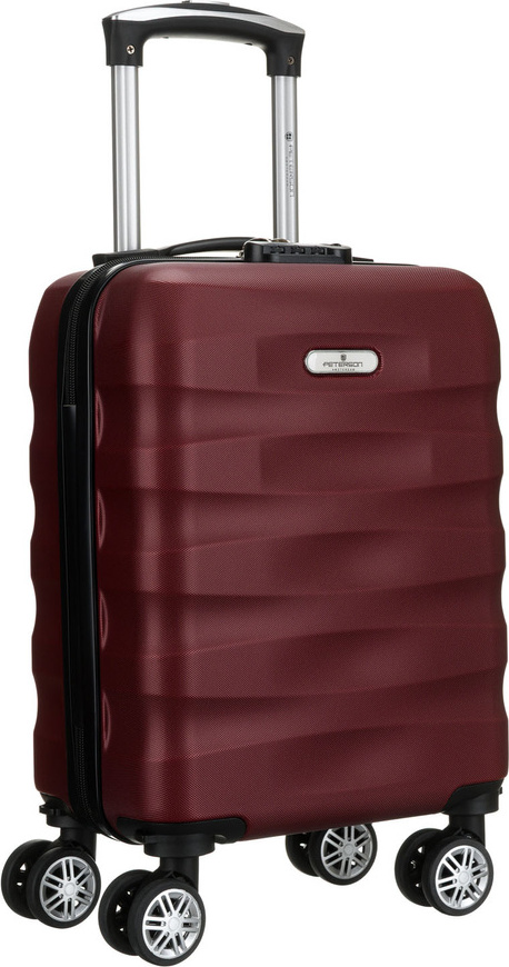 Peterson Vínový malý cestovný kufor AMSTERDAM PTN 5806-W-XS Veľkosť: XS