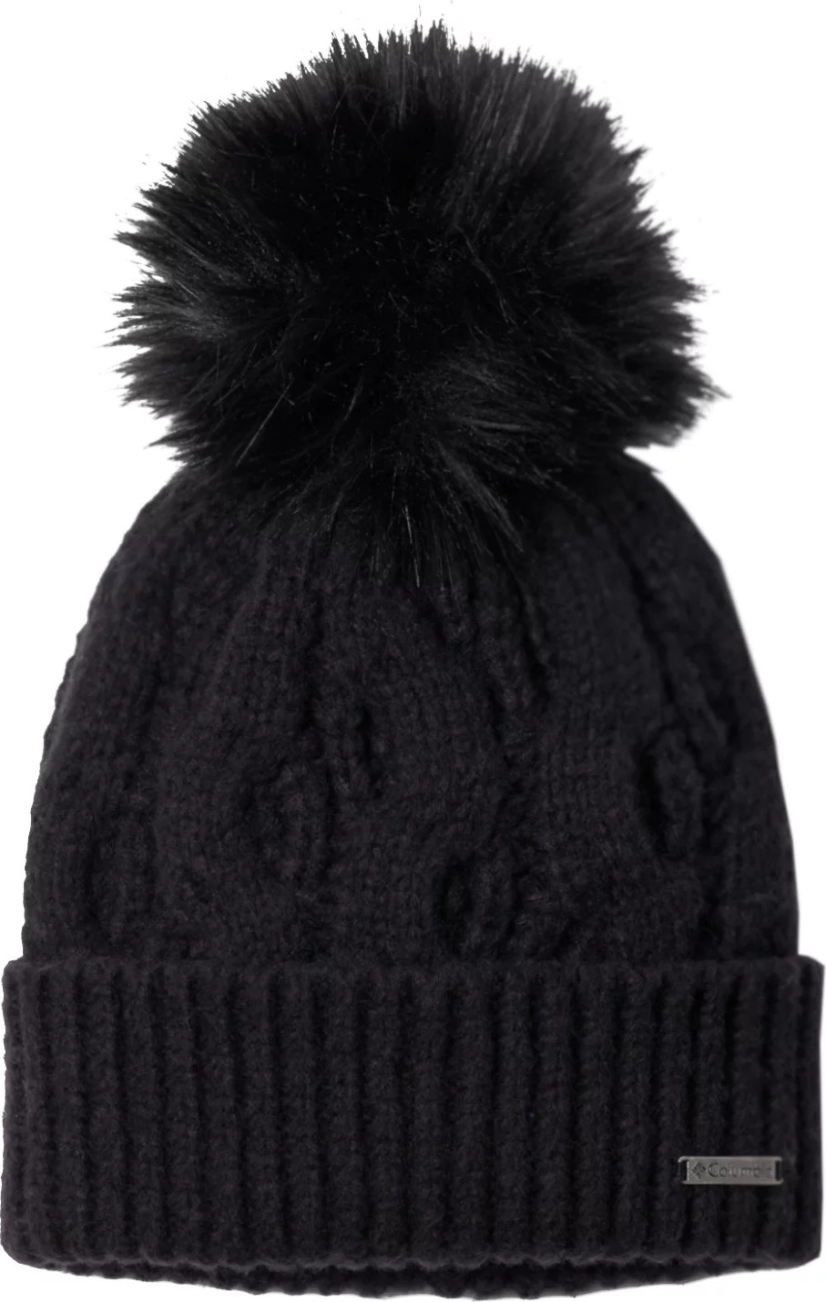 Čierna dámska čiapka Columbia Boundless Days Cable Knit Pom Beanie 2092641010 Veľkosť: ONE SIZE