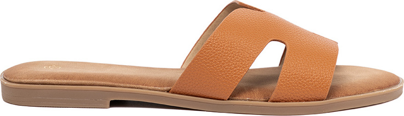 Karamelové dámske nazúvaky s výrezmi GG-80C Veľkosť: 36