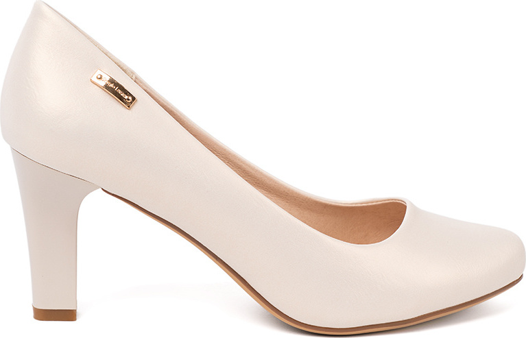 Svetlo béžové dámske lodičky na stĺpiku Sergio Leone, podpätok 7,5 cm 1459-BE/PER Veľkosť: 41