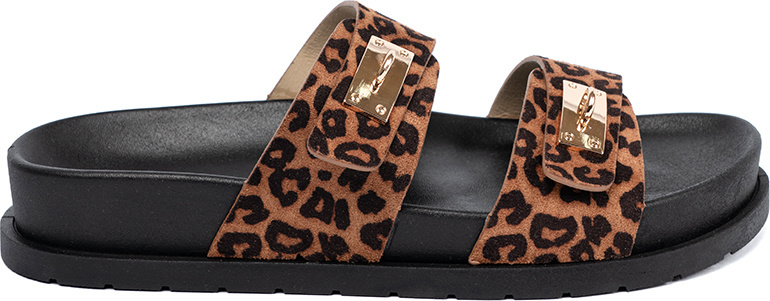 Leopardie dámske nazúvaky so zlatými prvkami 1139LEO Veľkosť: 37