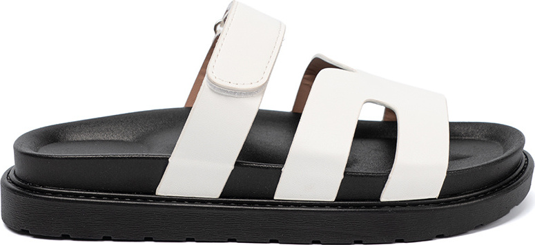 Biele dámske nazúvaky na platforme 5115W Veľkosť: 41