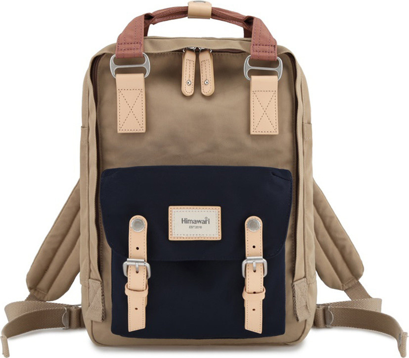 Himawari Béžovo-modrý štýlový batoh s priehradkou na notebook 188L Veľkosť: ONE SIZE
