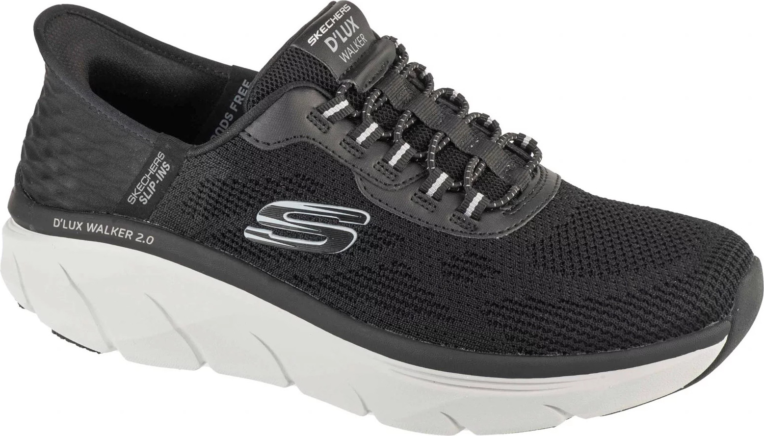 Čierne pánske tenisky Skechers Slip-ins: D’Lux Walker 2.0 - Rezinate 232446-BKGY Veľkosť: 41