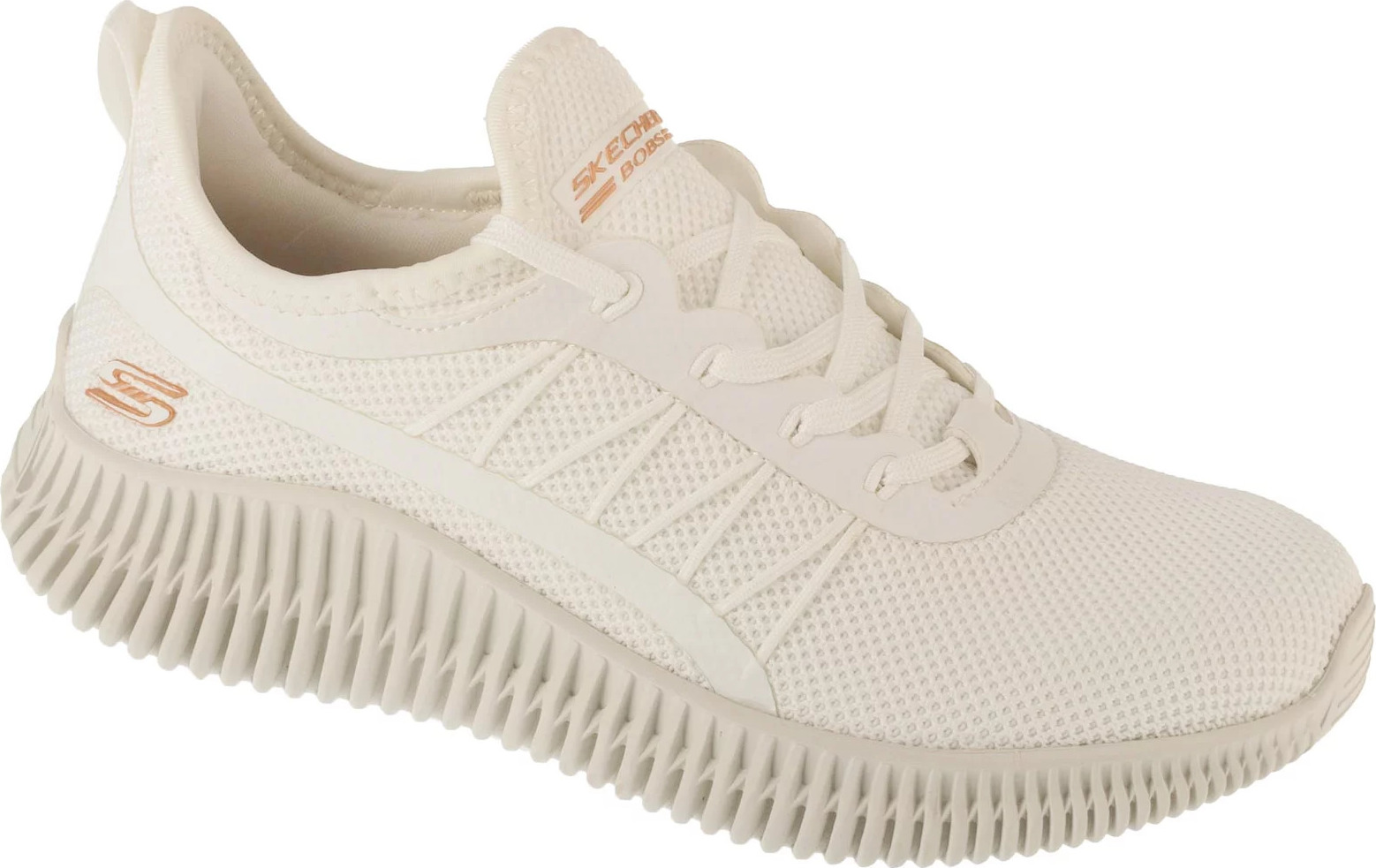 Smotanové dámske tenisky Skechers Bobs Geo-New Aesthetics 117417-OFWT Veľkosť: 36