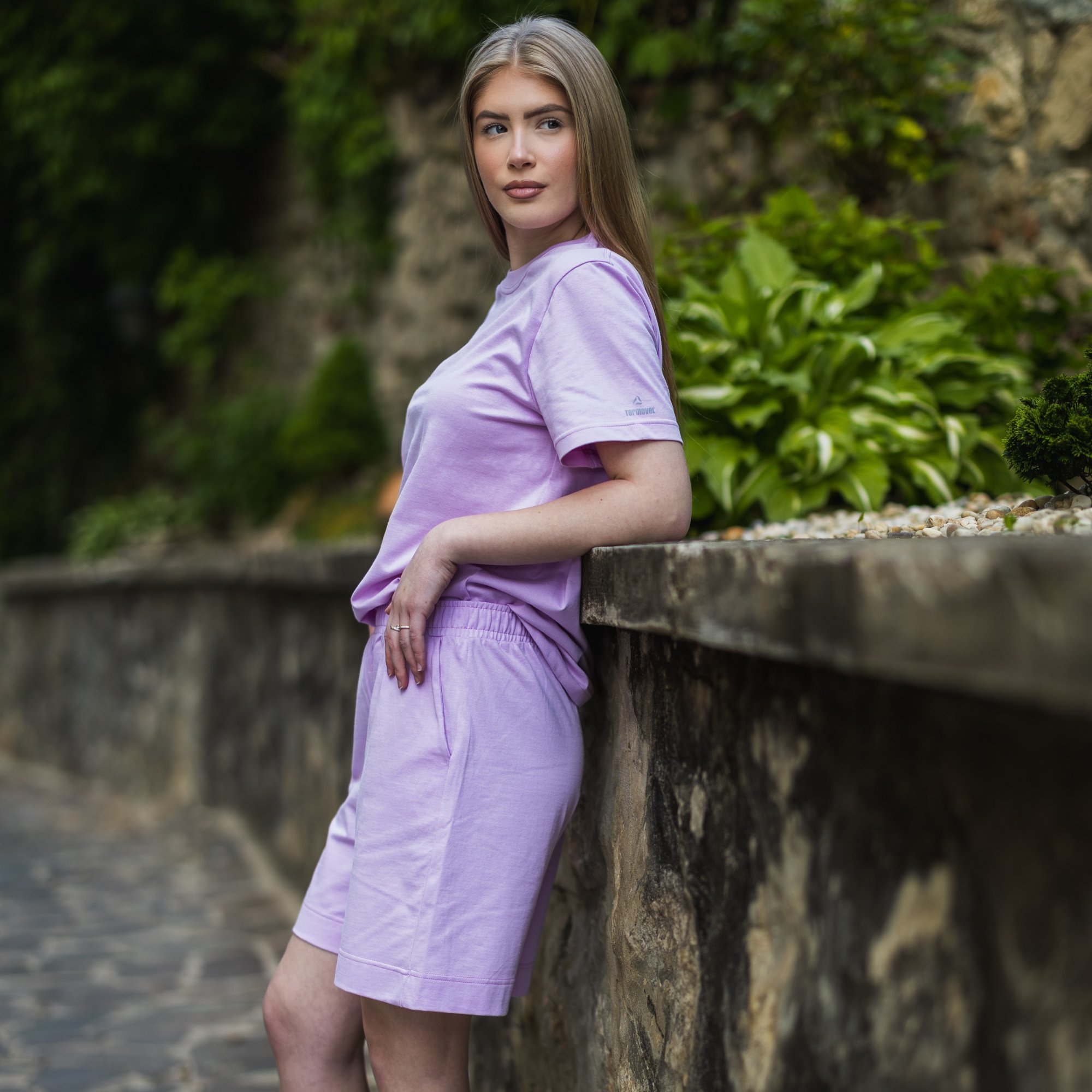 Svetlo fialové dámske voľné kraťasy Veľkosť: S