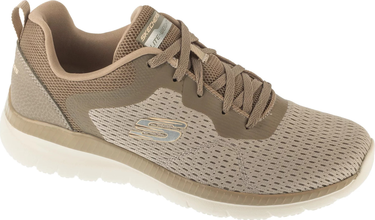 Béžové taupe dámske tenisky Skechers Bountiful - Quick Path 12607-TPE Veľkosť: 37
