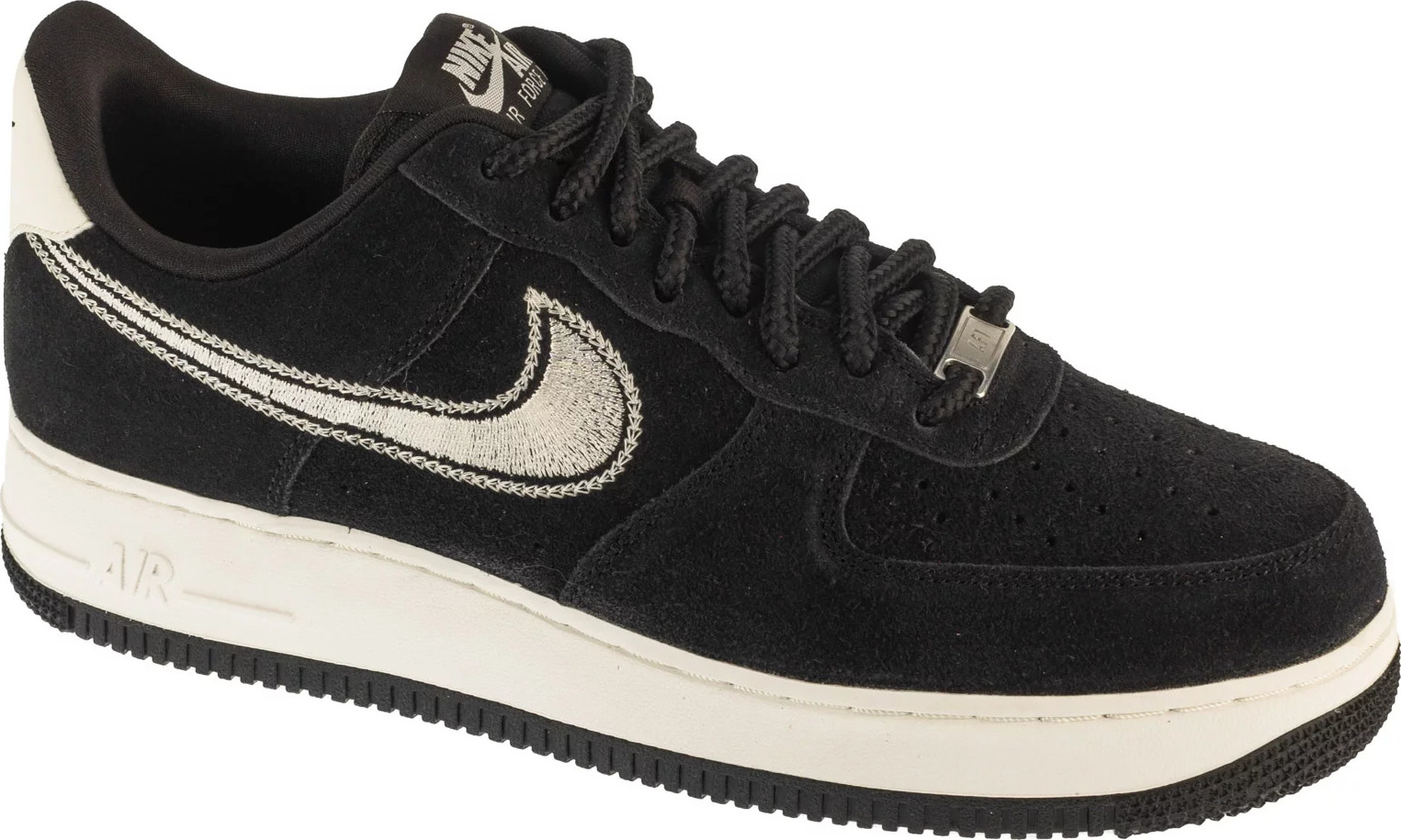 Čierne pánske semišové tenisky Nike Air Force 1 '07 Lv8 HJ4465-001 Veľkosť: 44,5