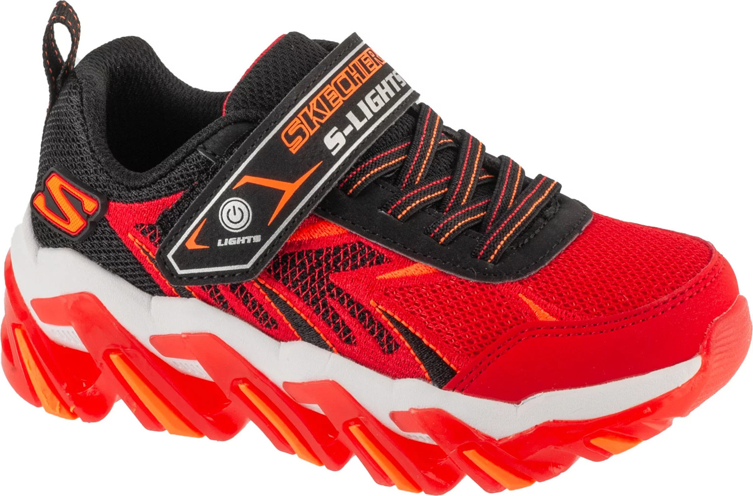 Čierno-červené detské svietiace tenisky Skechers Mega-Surge 2.0 400165L-RDBK Veľkosť: 27