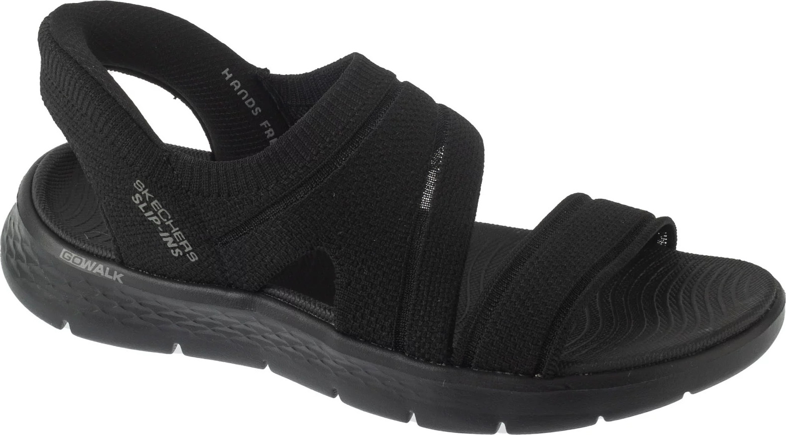 Čierne dámske športové sandále Skechers Slip-Ins: Go Walk Flex Sandal - Enticing 141482-BBK Veľkosť: 41