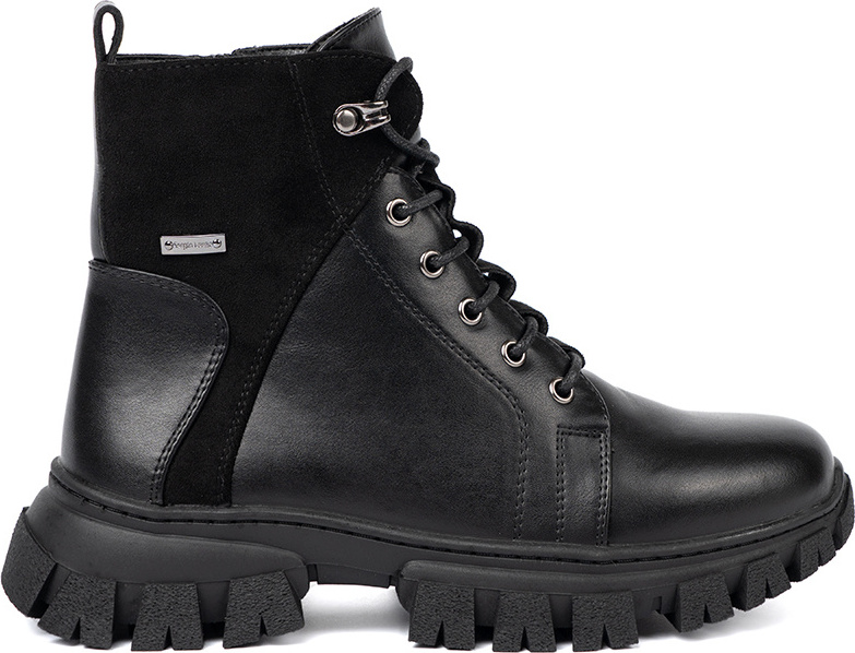 Čierne dámske členkové topánky s robustnou podrážkou a zipsom PB251B Veľkosť: 36