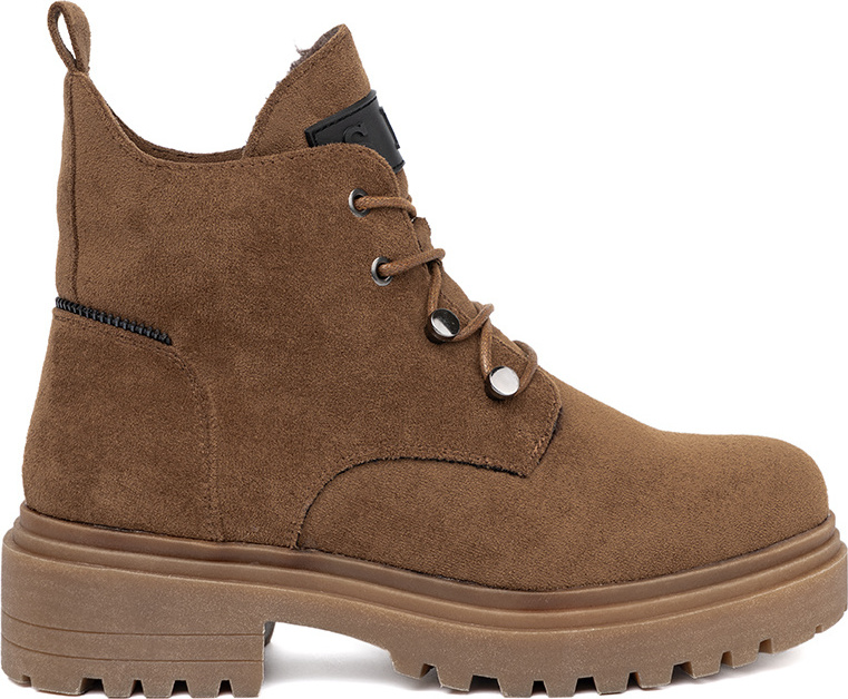 Svetlohnedé dámske semišové traperky TR769WHI-MIC Veľkosť: 36