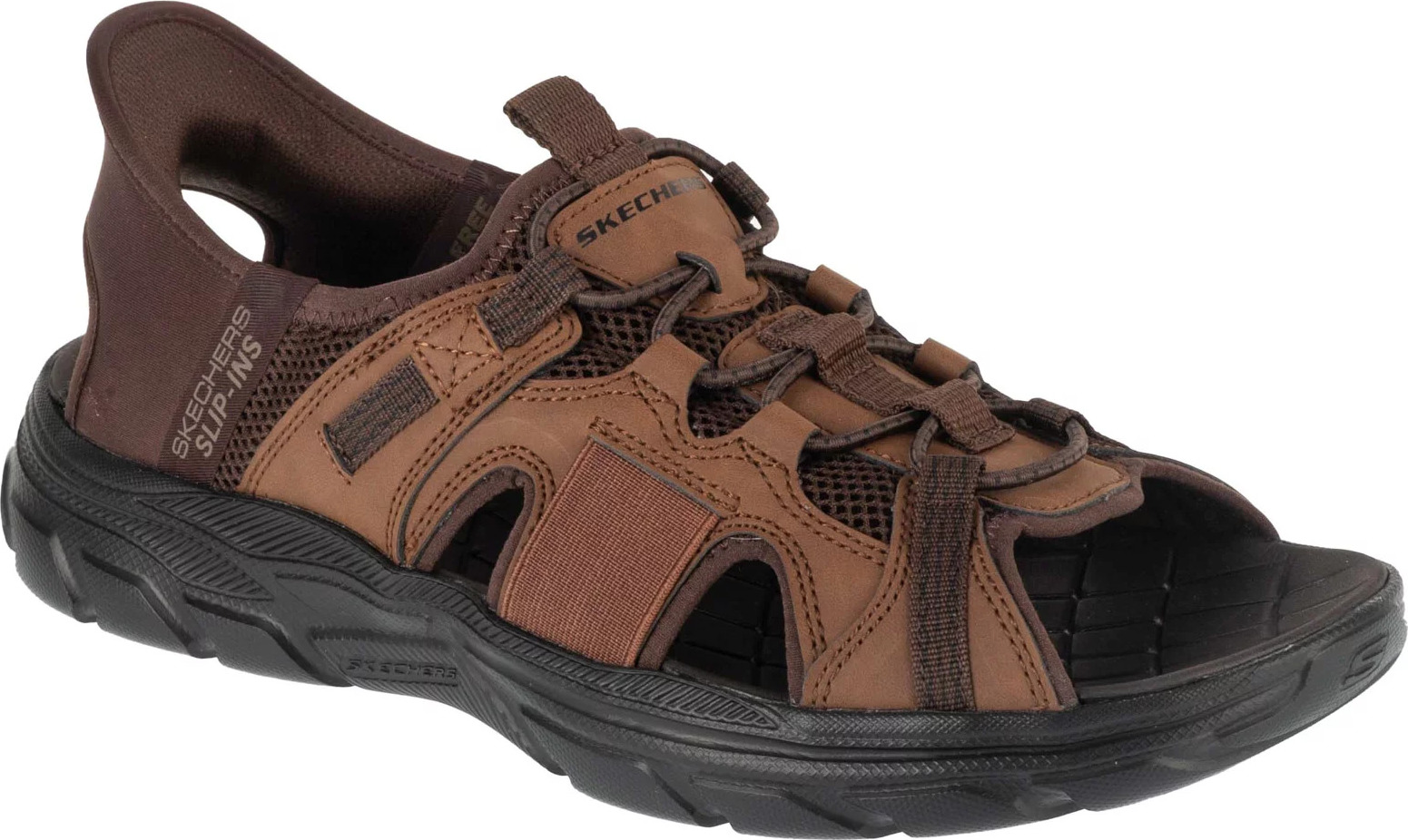 Hnedé pánske športové sandále Skechers Slip-Ins: Revolted SS - Merrick 205181-ACDB Veľkosť: 41