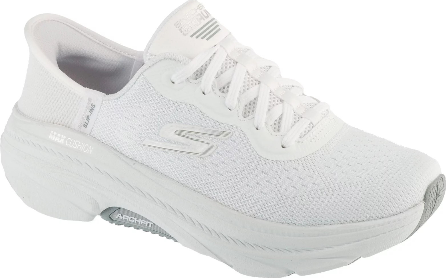 Biele dámske bežecké tenisky Skechers Slip-Ins: Max Cushioning Arch Fit 2.0 - Antilles 128947-WSL Veľkosť: 37