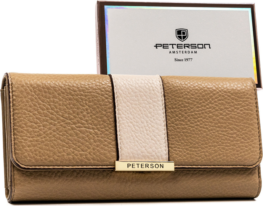 Peterson Béžová veľká peňaženka Y515 [ [DH] PTN 006-DN Veľkosť: ONE SIZE
