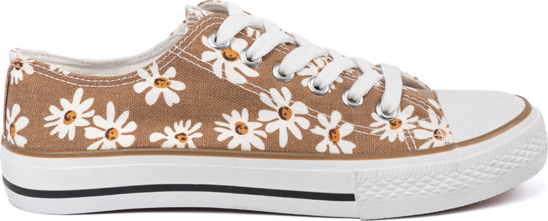 Béžové dámske kvetované tenisky YL-79KH Veľkosť: 39