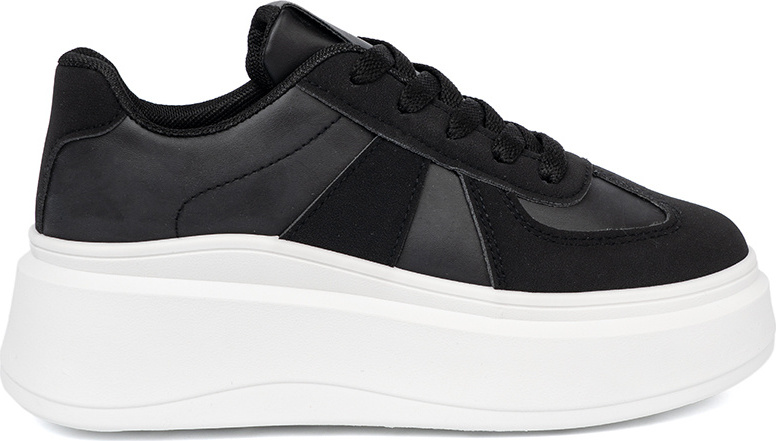 Klasické čierne dámske sneakersy na hrubej podrážke 9753B Veľkosť: 37