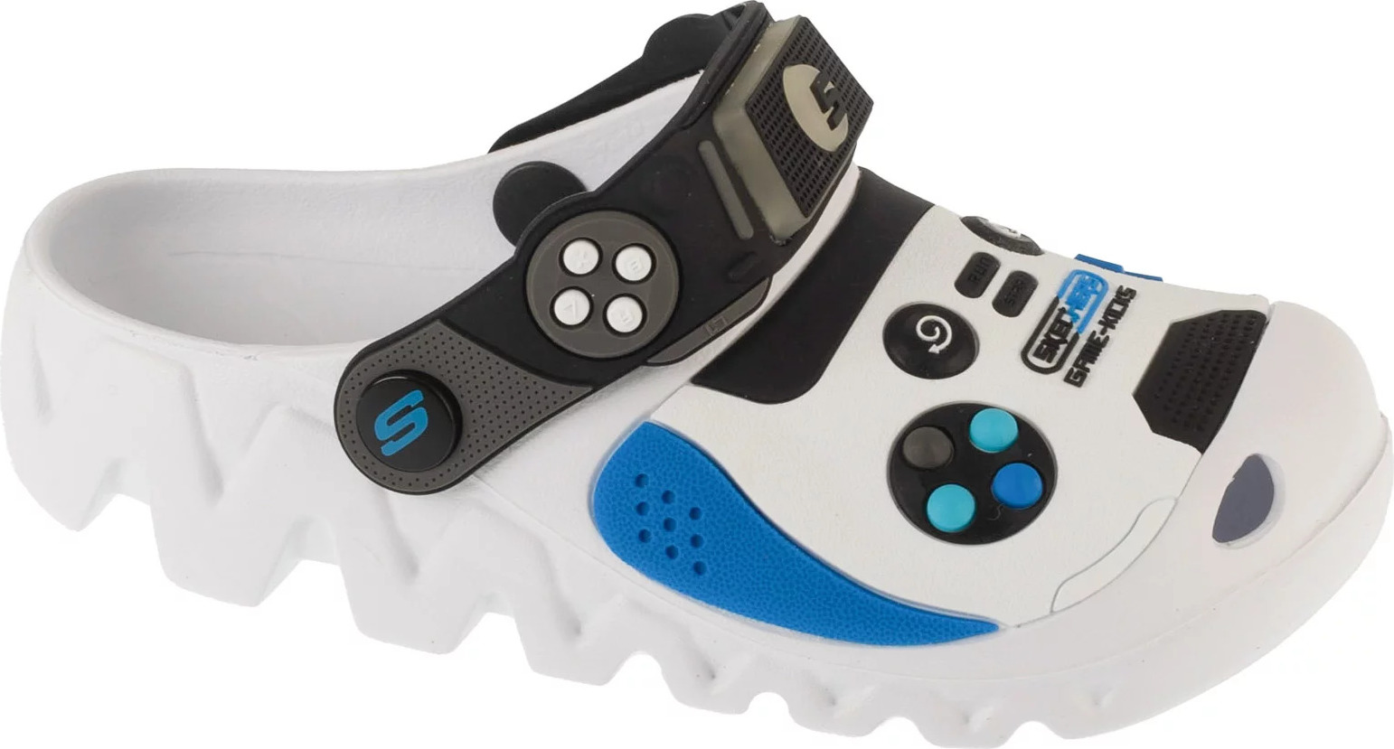 Biele detské nazúvaky Skechers Foamies: Zaggle - Hydro-Pointz 406721L-WBKB Veľkosť: 30