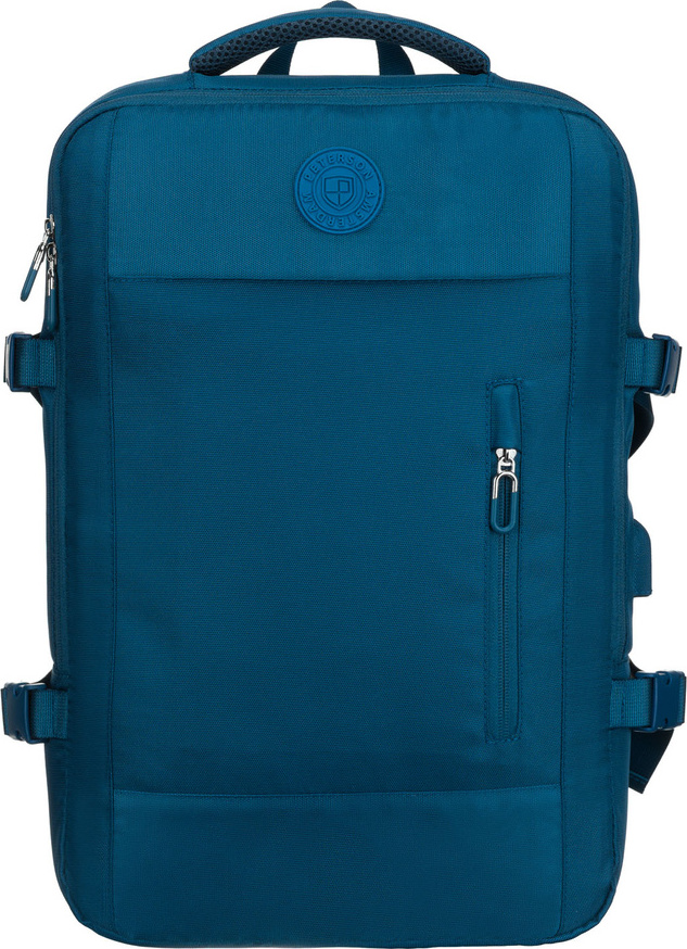 Peterson Modrý cestovný batoh s kompresnými popruhmi PTN 24421 Veľkosť: ONE SIZE