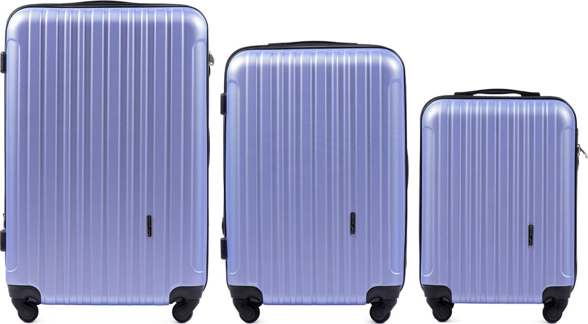 Svetlofialová sada cestovných kufrov FLAMINGO 2011, Luggage 3 sets (L,M,S) Wings, Light purple Veľkosť: Sada kufrov