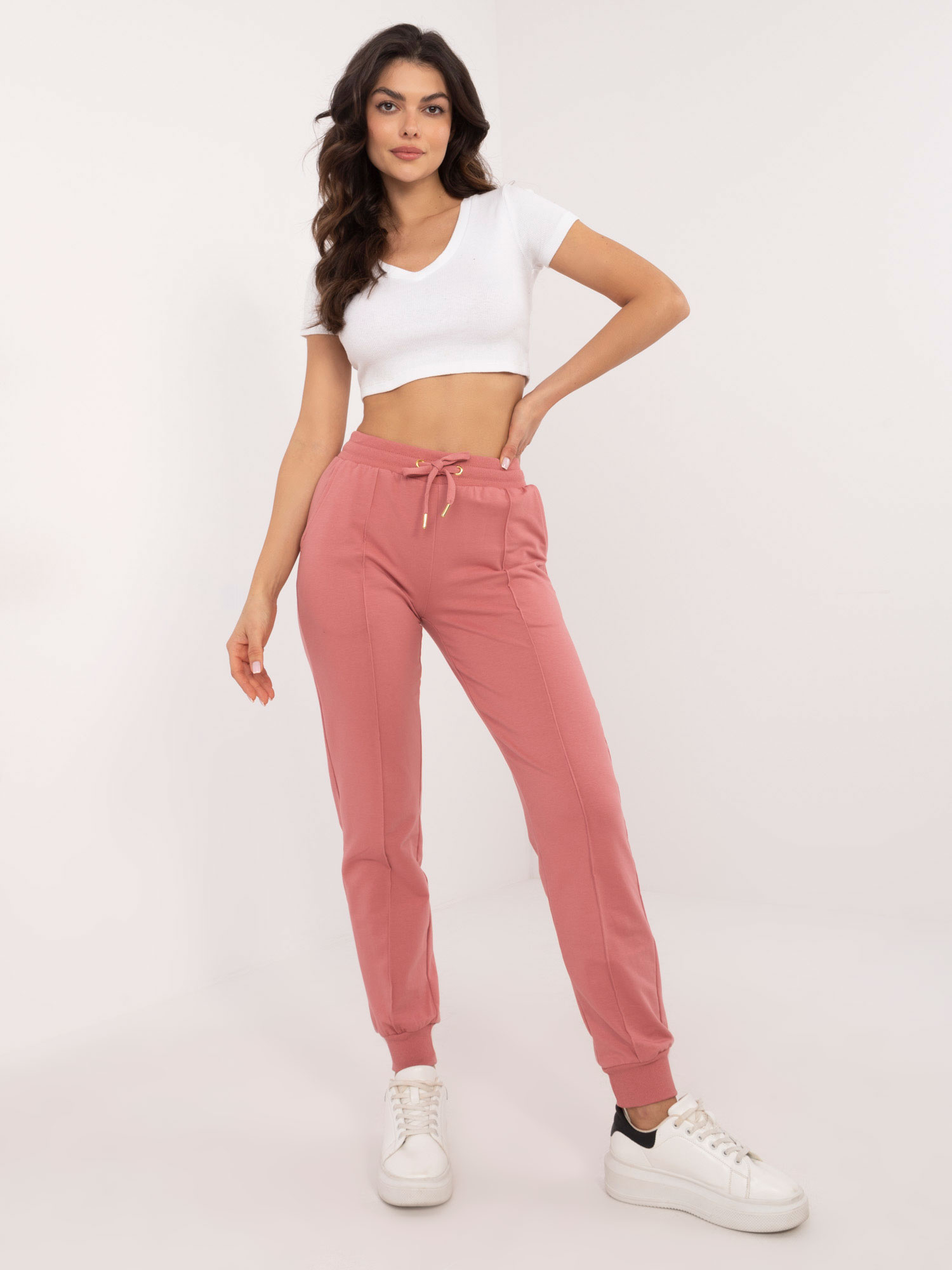 Ružové basic tepláky CLM-DR-1275.30-pink Veľkosť: L